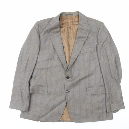 John Douglas Mens Brown Viscose Jacket Blazer Size XL