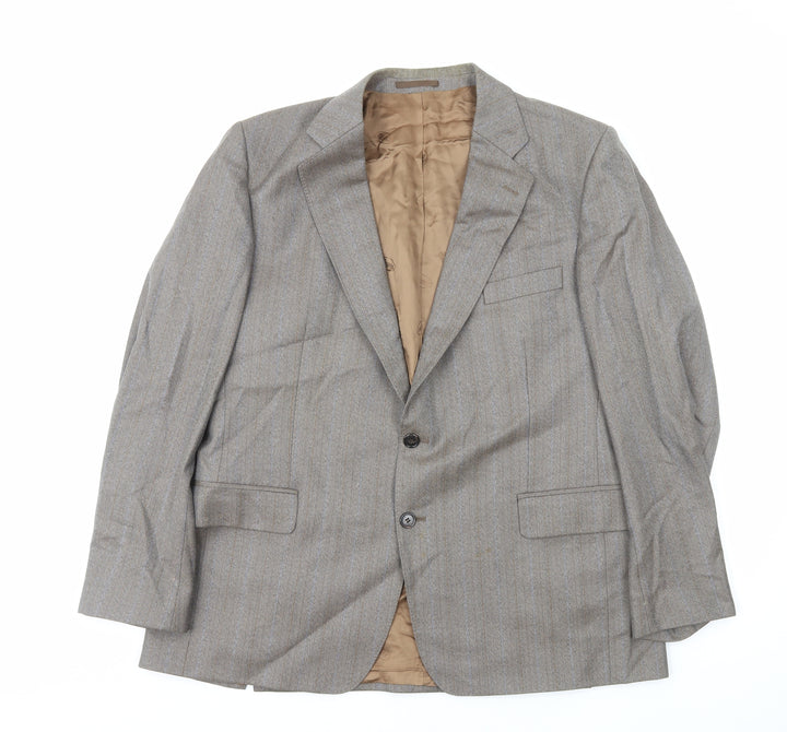 John Douglas Mens Brown Viscose Jacket Blazer Size XL