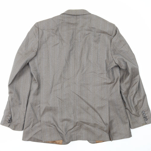John Douglas Mens Brown Viscose Jacket Blazer Size XL