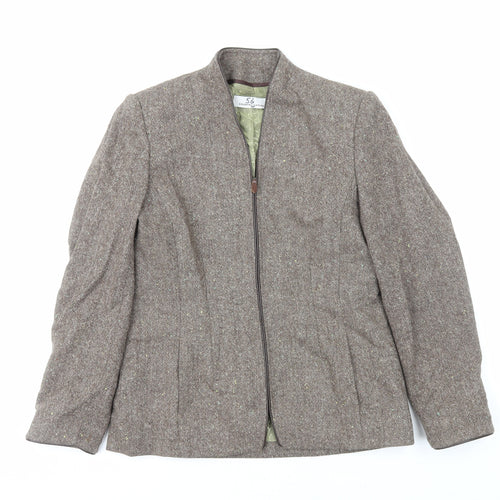 Country Casuals Womens Brown Jacket Size 10 Zip