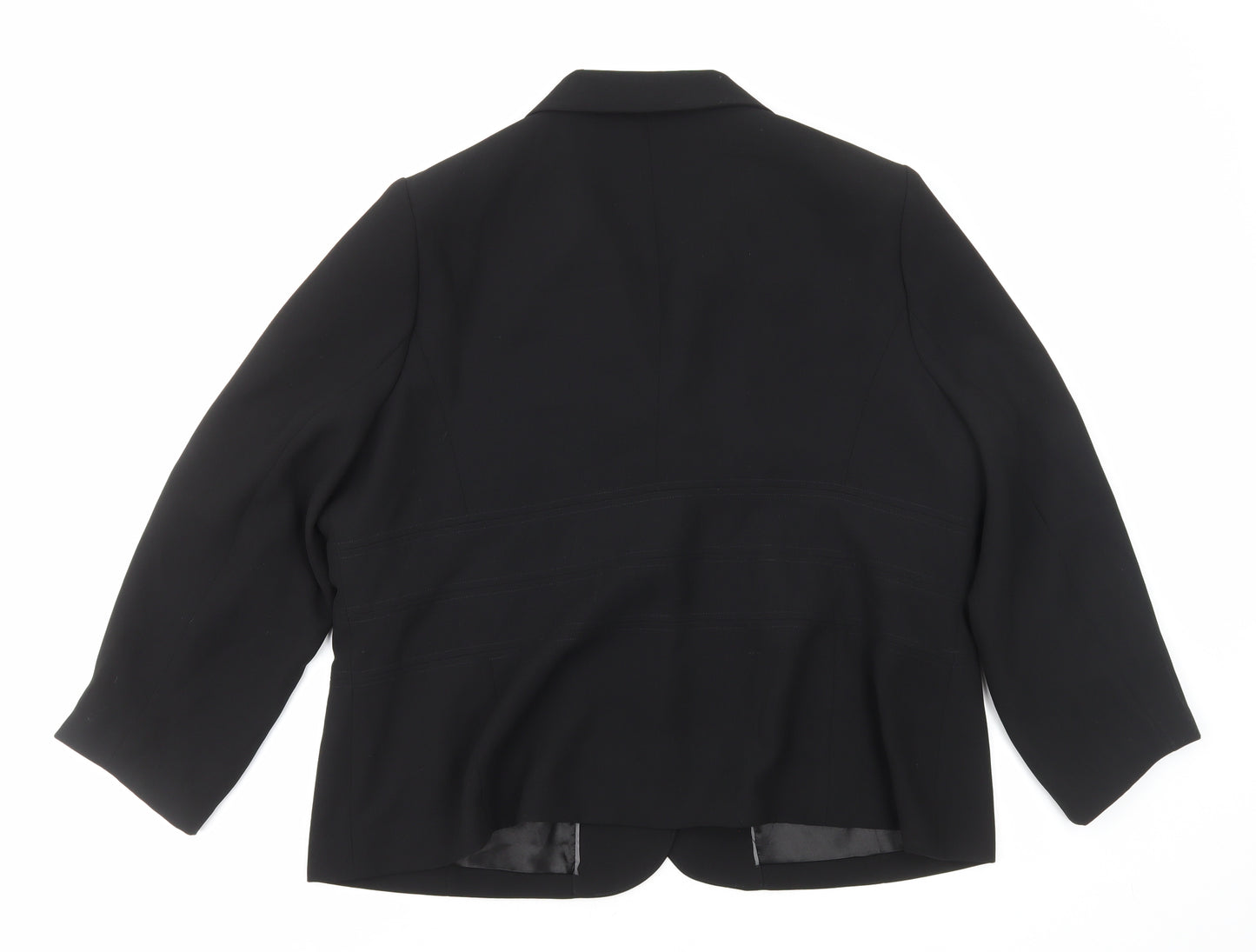 Papaya Womens Black Polyester Jacket Suit Jacket Size 22