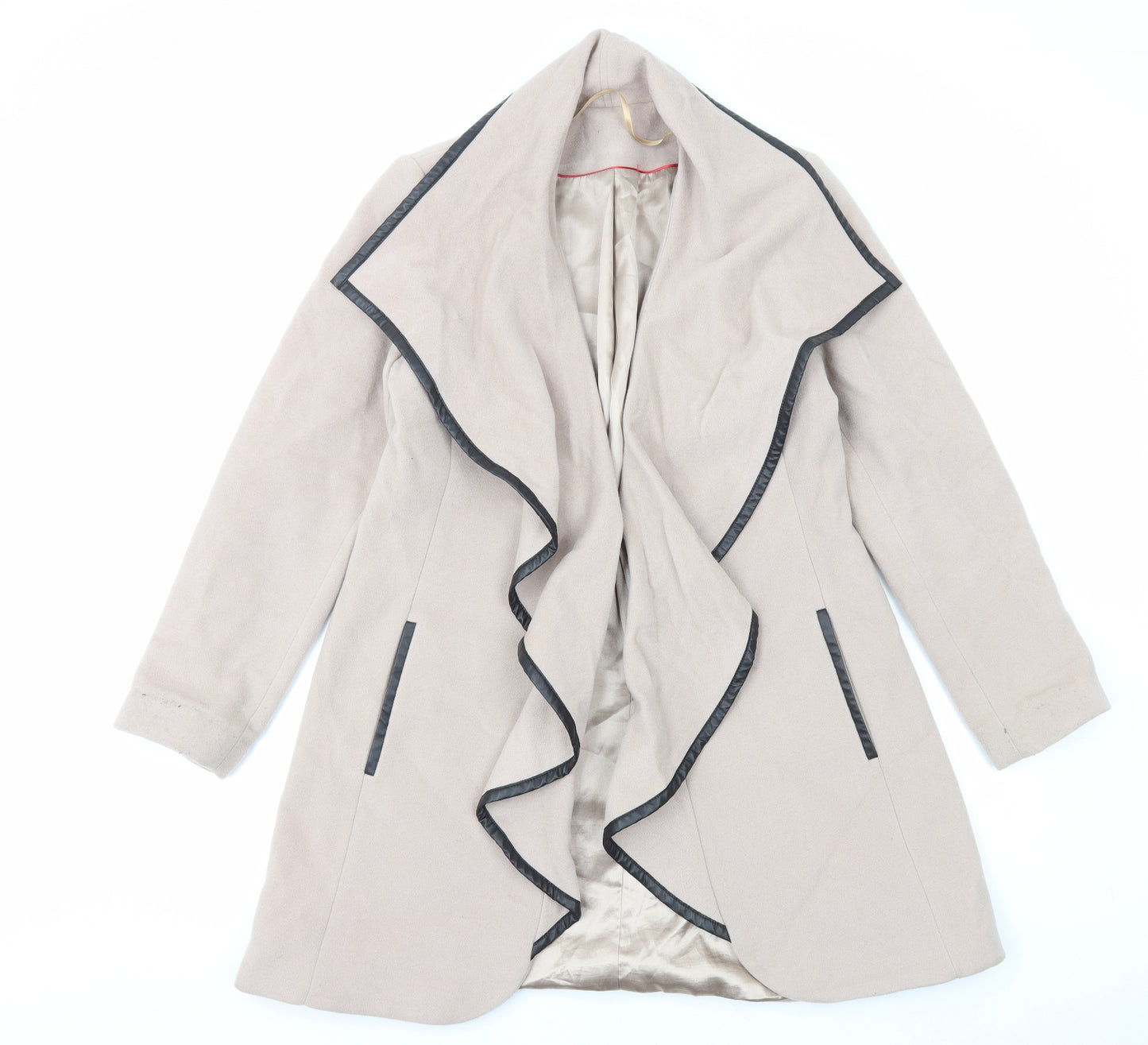 Preworn Womens Pink Overcoat Coat Size 12 Hook & Eye