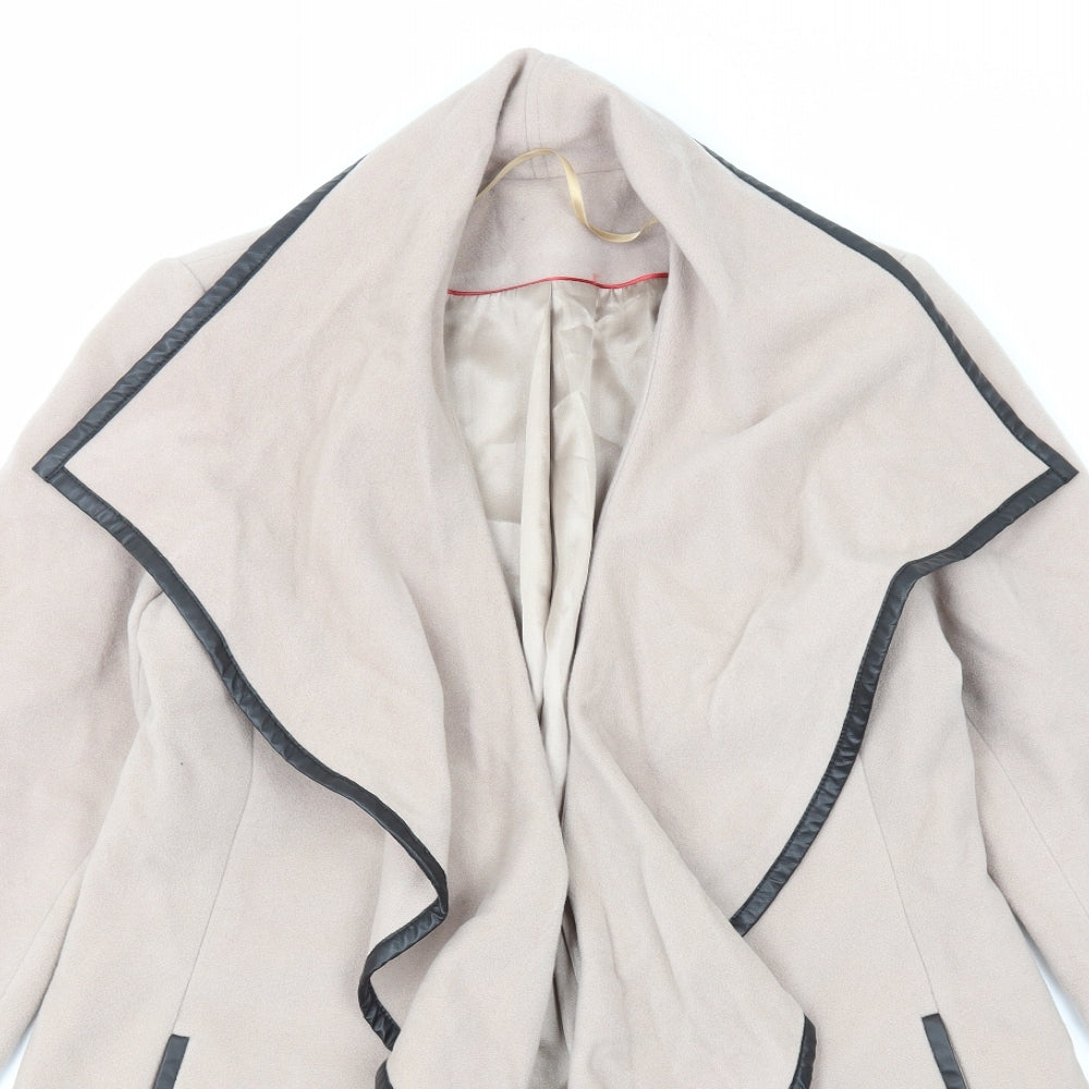 Preworn Womens Pink Overcoat Coat Size 12 Hook & Eye