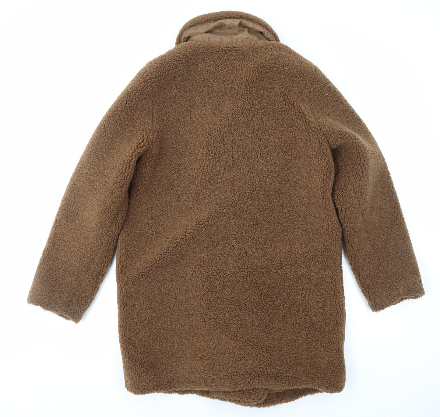 New Look Womens Brown Jacket Coat Size 14 Button