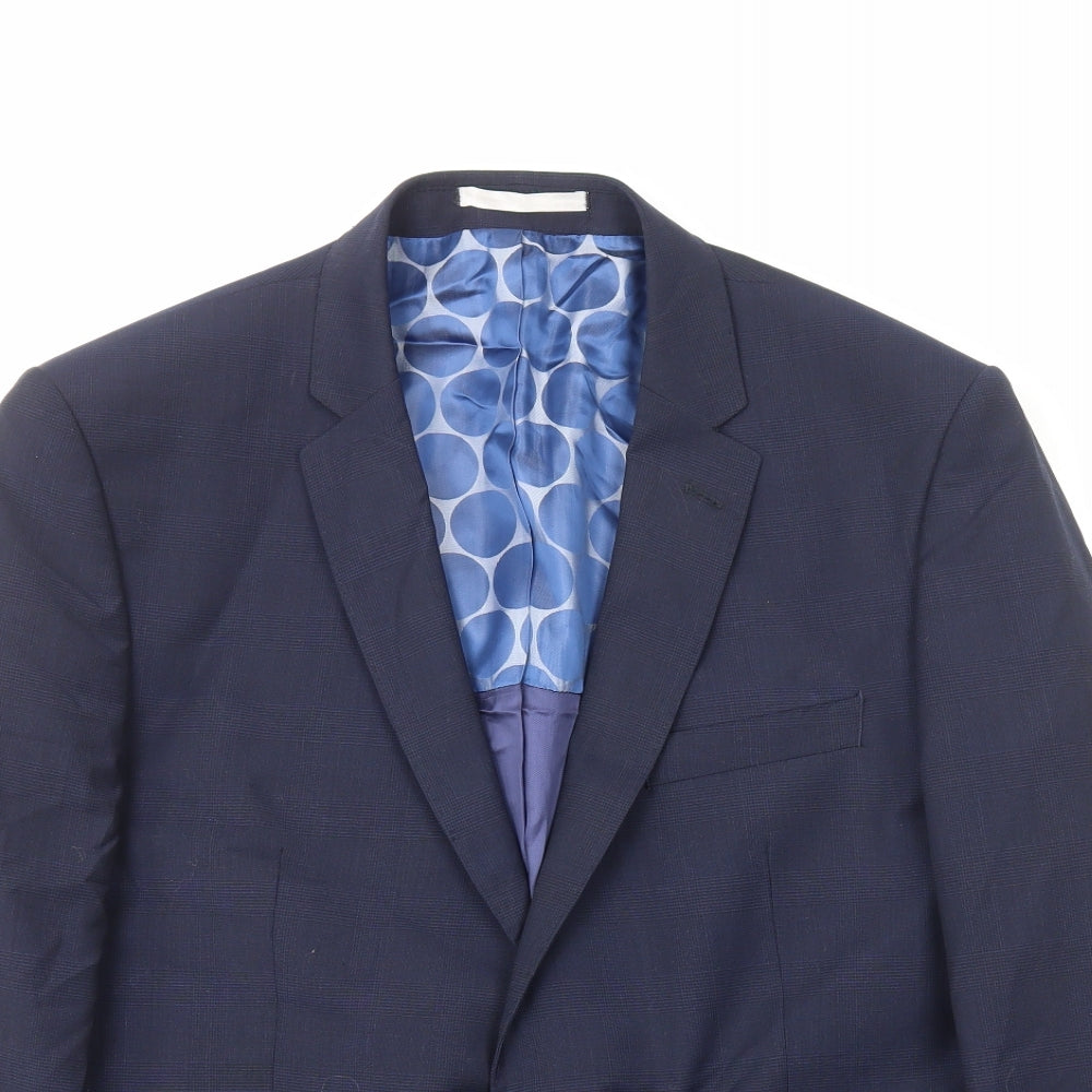 Marks and Spencer Mens Blue Polyester Jacket Blazer Size L