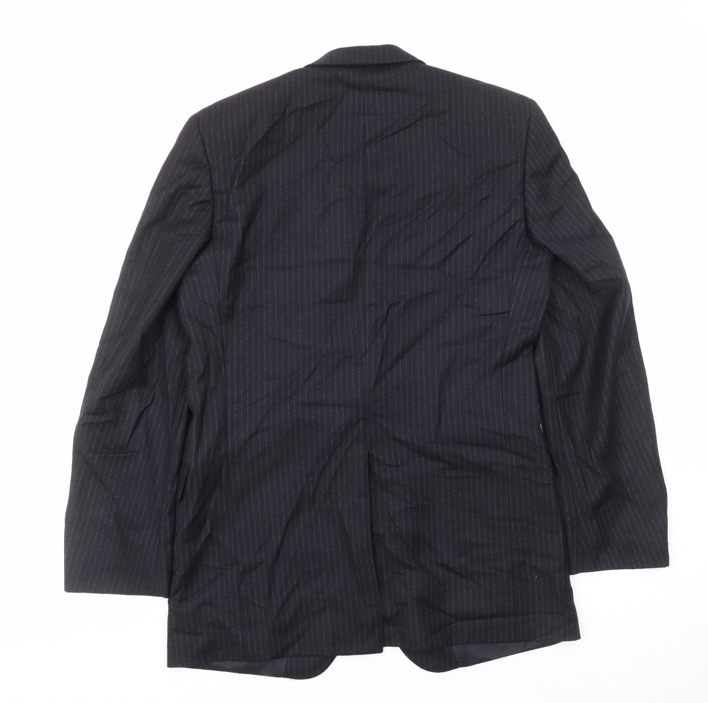 Strellson Mens Black Striped Viscose Jacket Blazer Size M