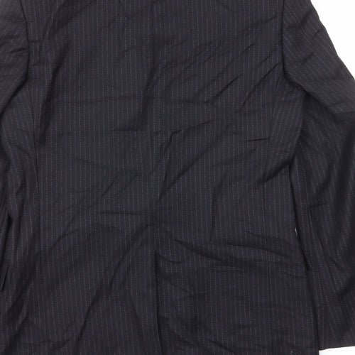 Strellson Mens Black Striped Viscose Jacket Blazer Size M