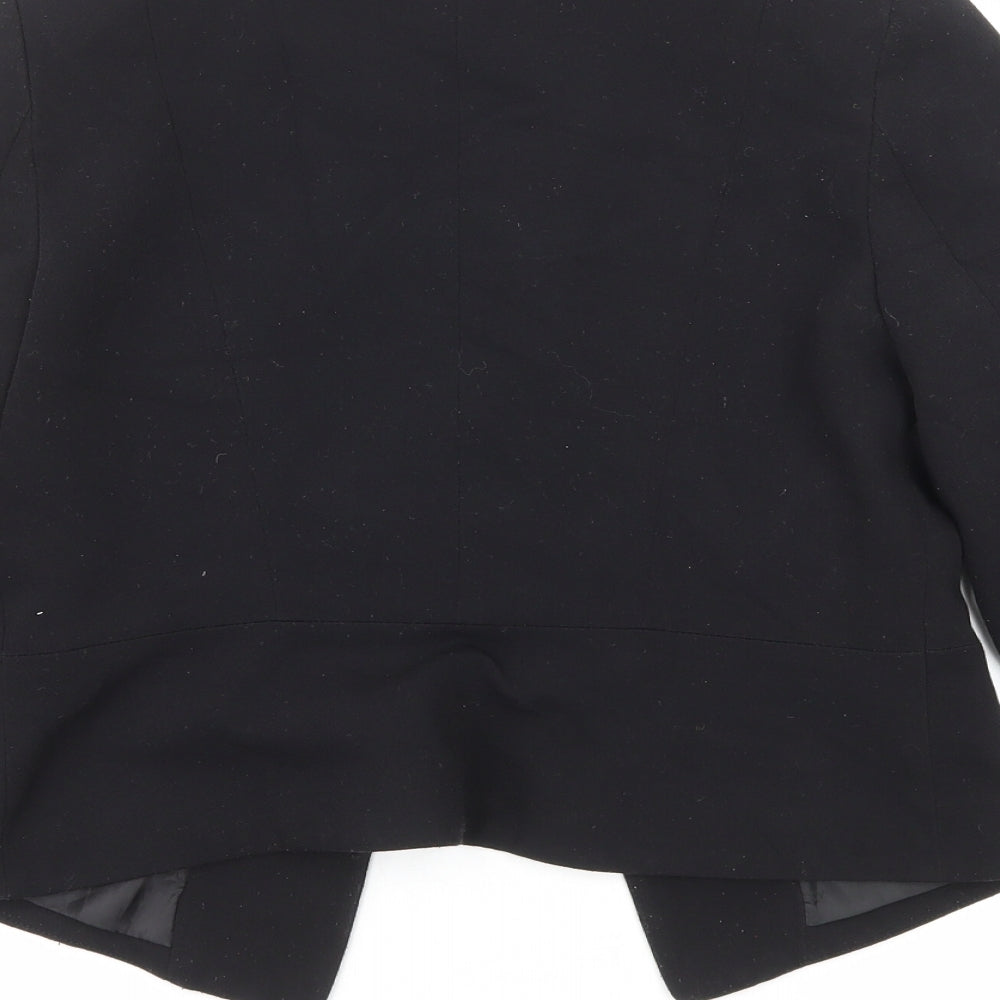 Primark Womens Black Military Jacket Blazer Size 8
