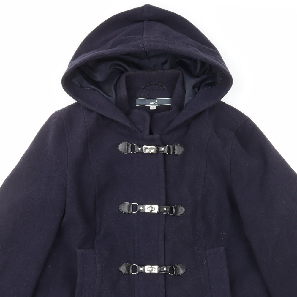 NEXT Womens Blue Parka Coat Size 18 Zip