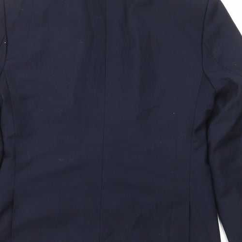 Preworn Mens Blue Polyester Jacket Blazer Size S