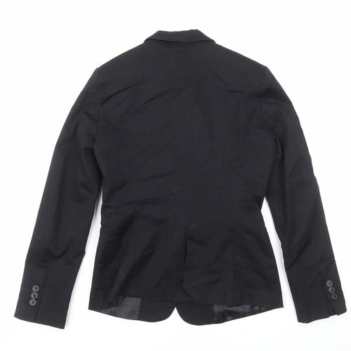 Zara Womens Black Polyester Jacket Suit Jacket Size M