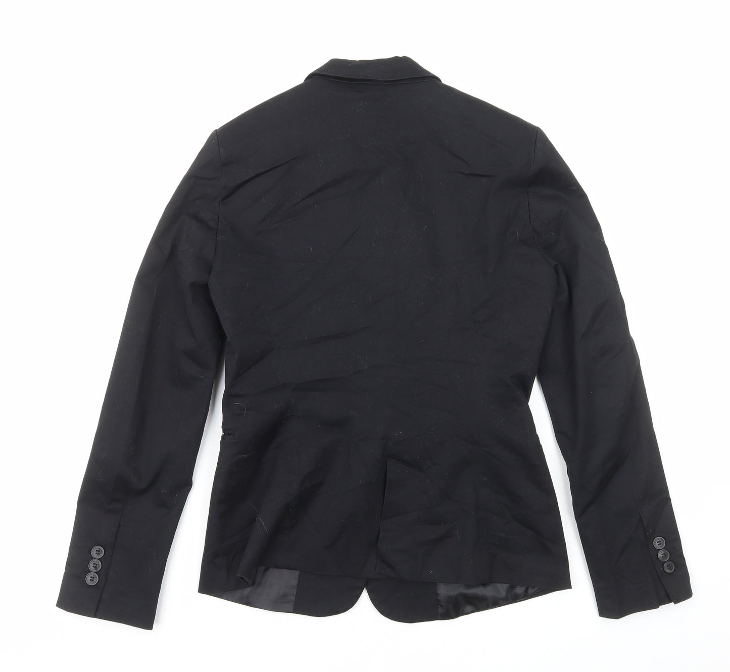 Zara Womens Black Polyester Jacket Suit Jacket Size M