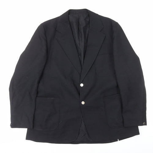 Foster Mens Black Polyester Jacket Blazer Size M