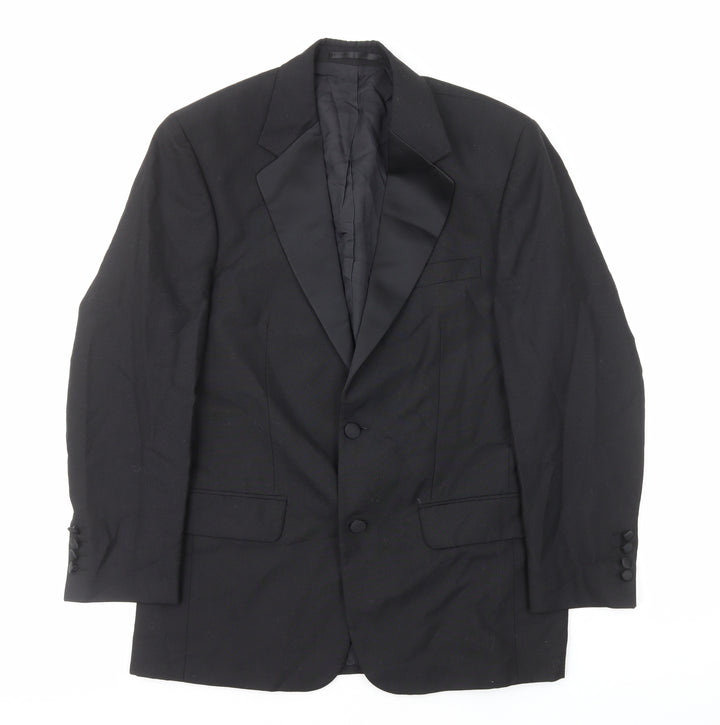 Mr Harry Mens Black Polyester Jacket Blazer Size S