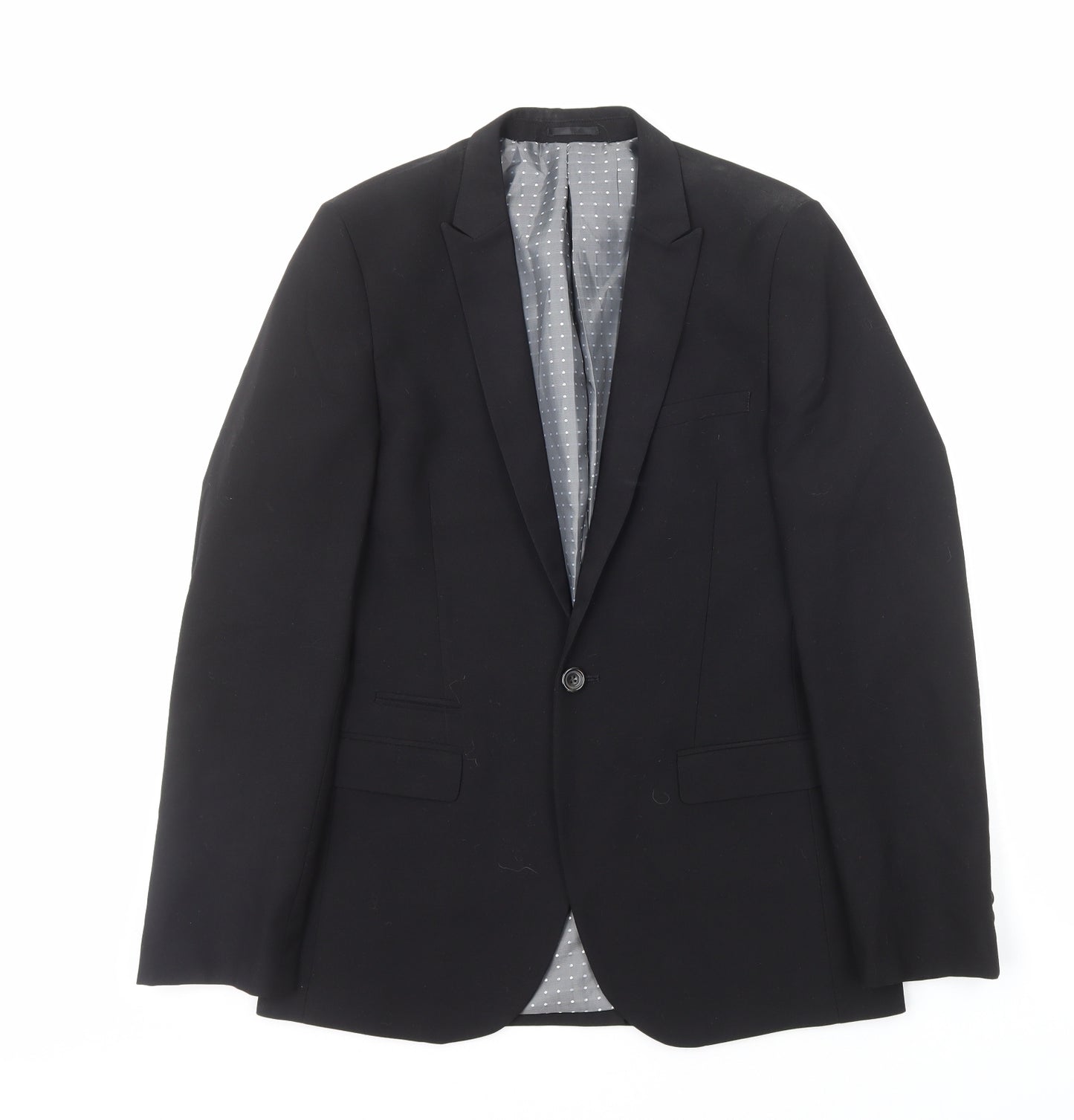 NEXT Boys Black Jacket Blazer Size 15 Years Button