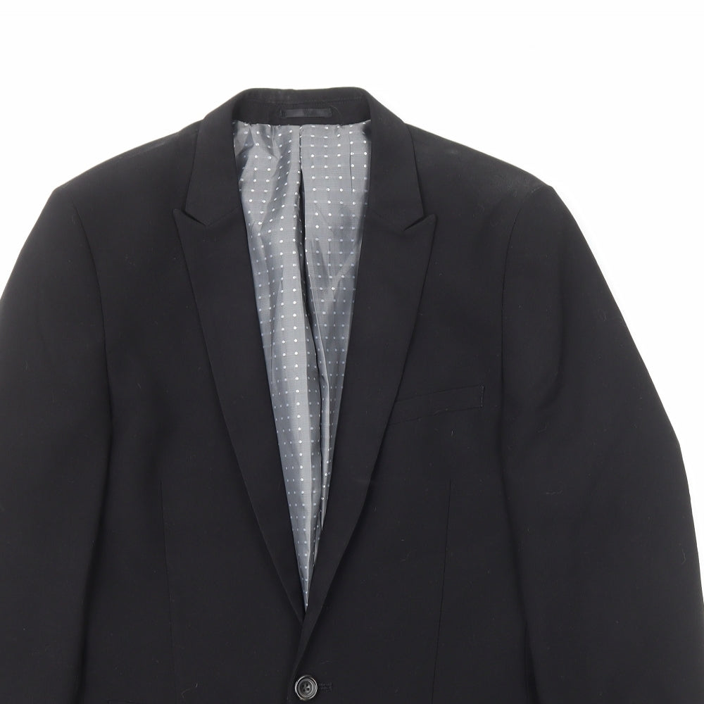 NEXT Boys Black Jacket Blazer Size 15 Years Button