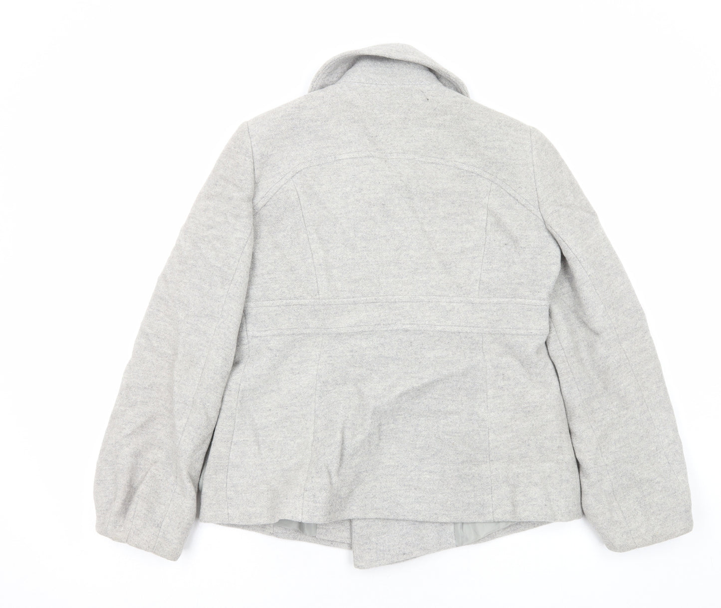 Marks and Spencer Womens Grey Jacket Size 10 Button
