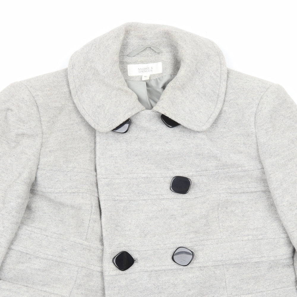 Marks and Spencer Womens Grey Jacket Size 10 Button