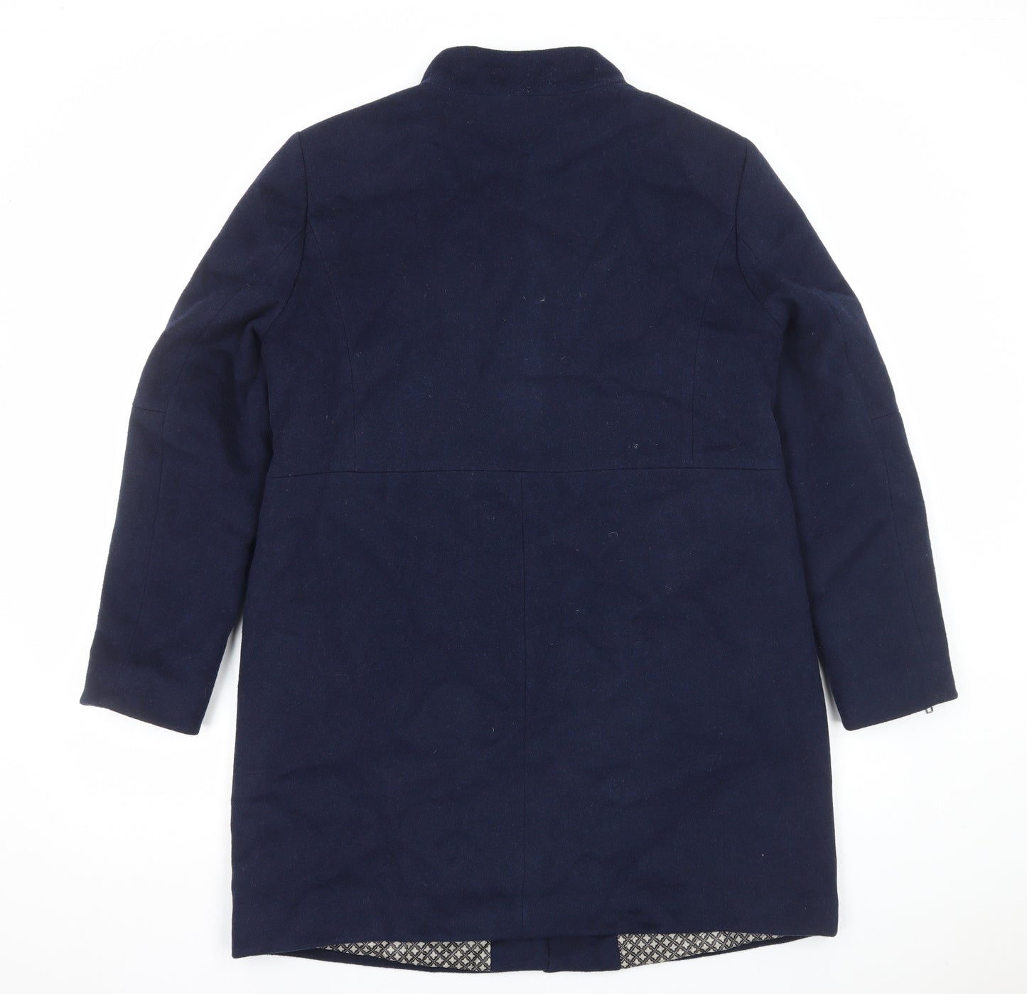 Saint Tropez Womens Blue Overcoat Coat Size XL Zip