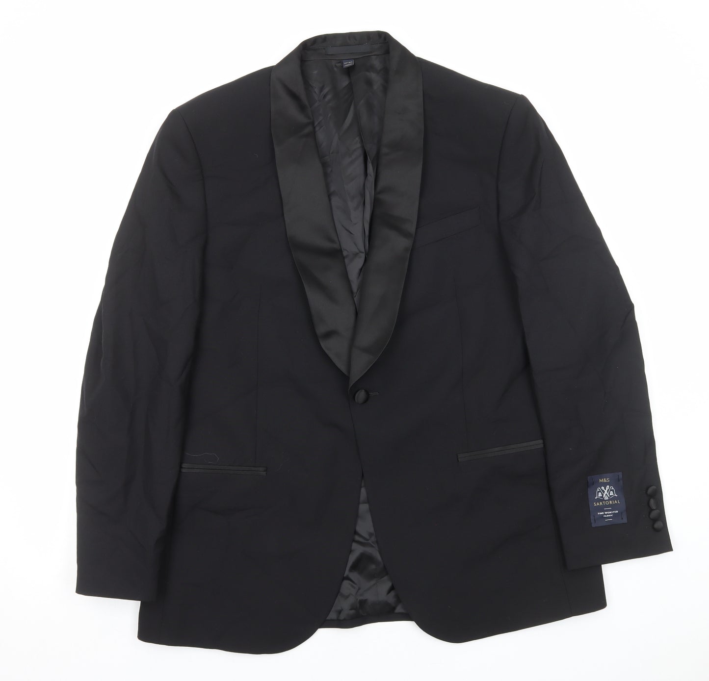 Marks and Spencer Mens Black Polyester Jacket Blazer Size M