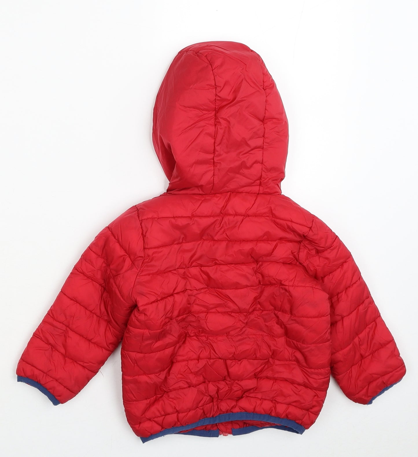 NEXT Boys Red Quilted Coat Size 12-18 Months Zip