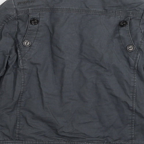 Girls Girls Grey Military Jacket Jacket Size 11-12 Years Zip
