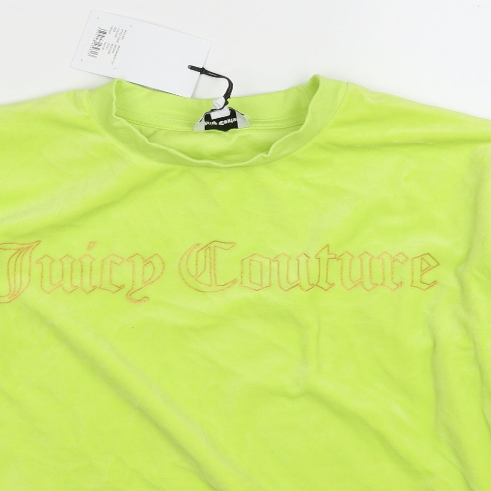 Juicy Couture Girls Green Polyester Pullover Sweatshirt Size 12-13 Years Pullover
