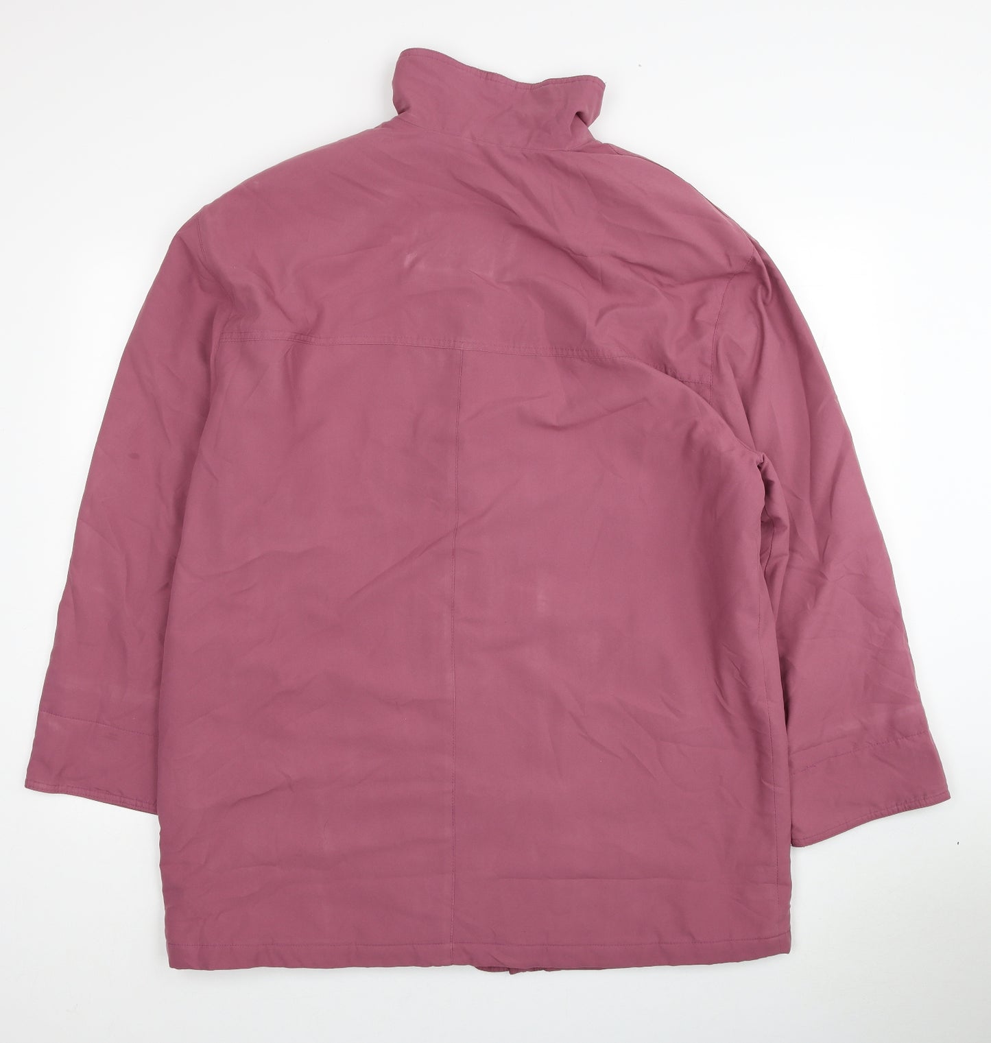 Bonmarché Womens Pink Overcoat Coat Size M Zip