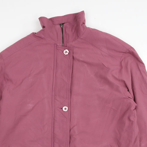 Bonmarché Womens Pink Overcoat Coat Size M Zip