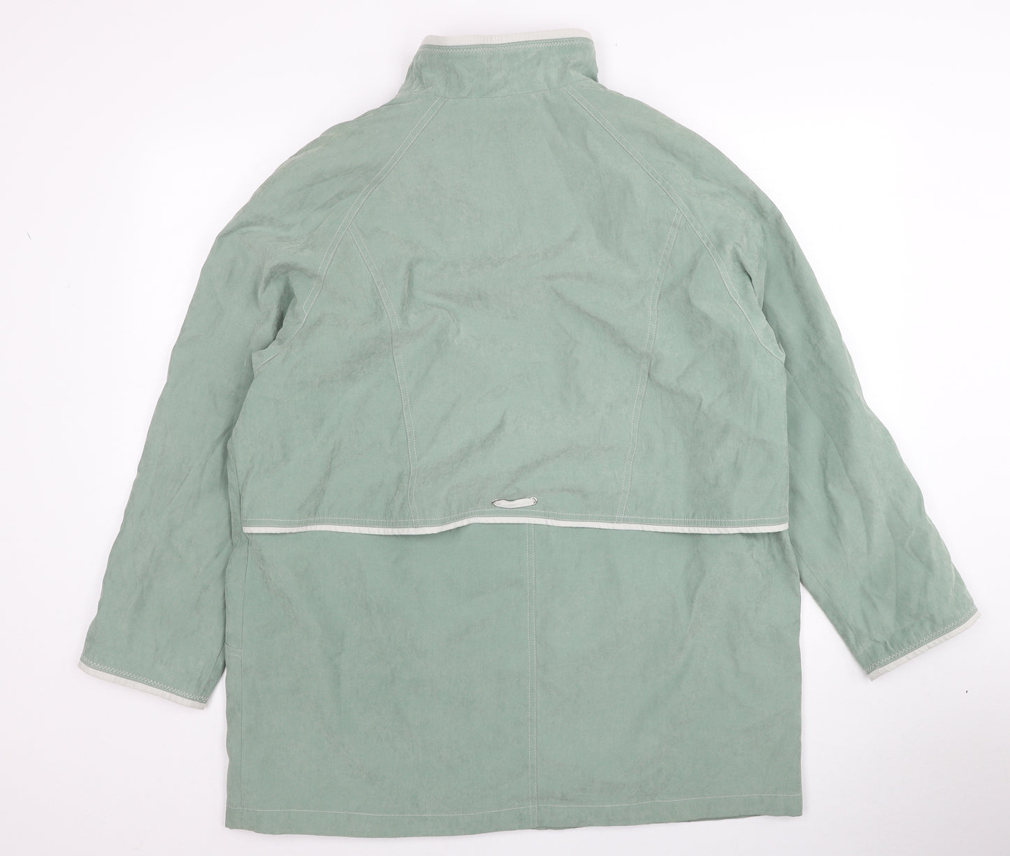 Berkertex Womens Green Overcoat Coat Size 14 Zip