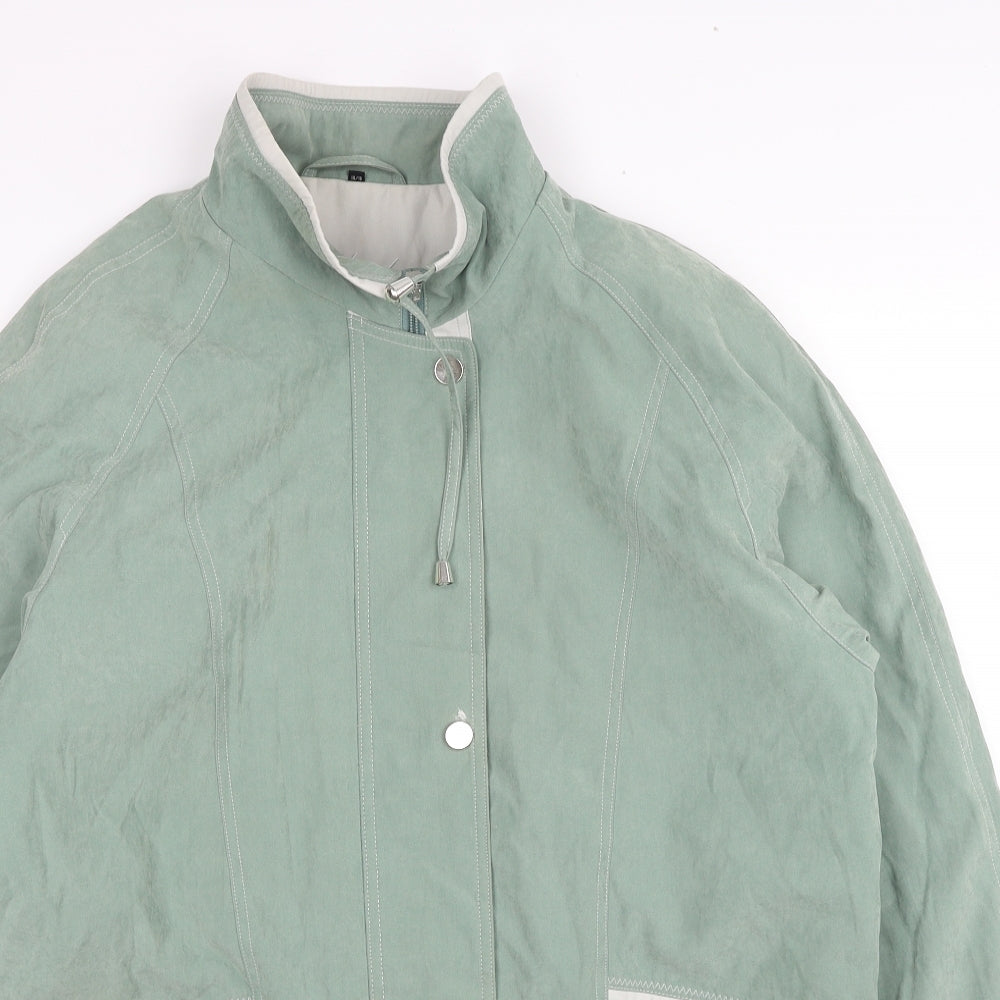 Berkertex Womens Green Overcoat Coat Size 14 Zip
