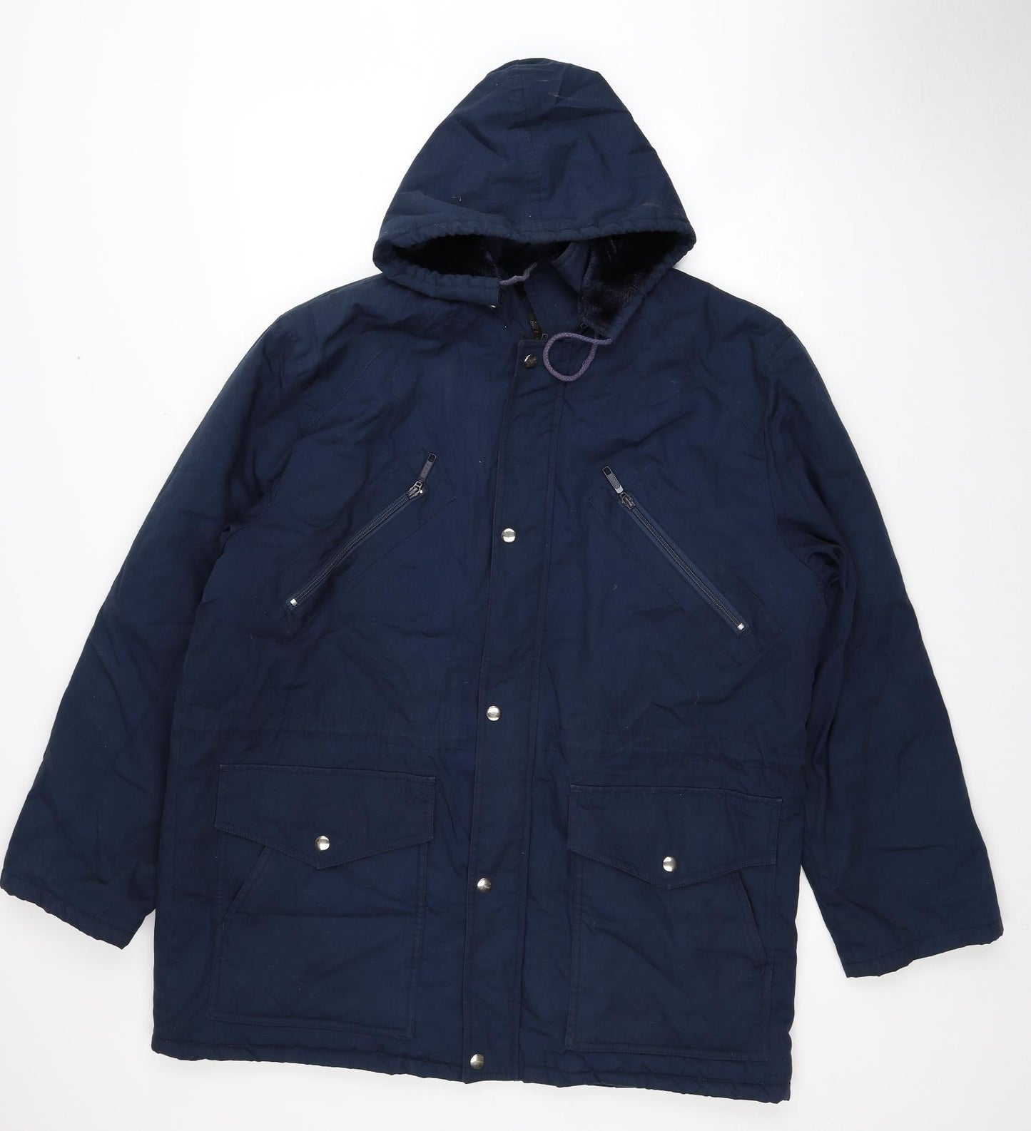 Mens Casuals Mens Blue Windbreaker Coat Size L Zip