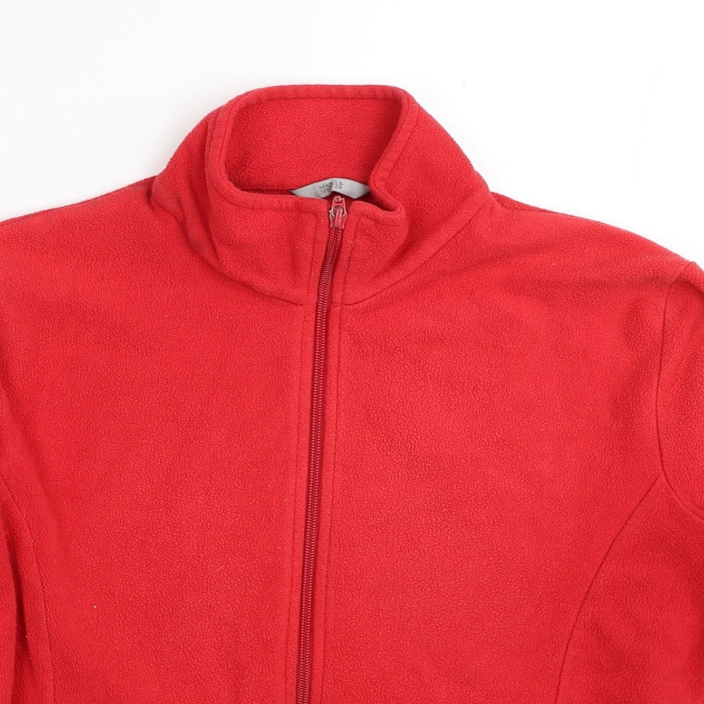 Marks and Spencer Womens Red Jacket Size 14 Zip