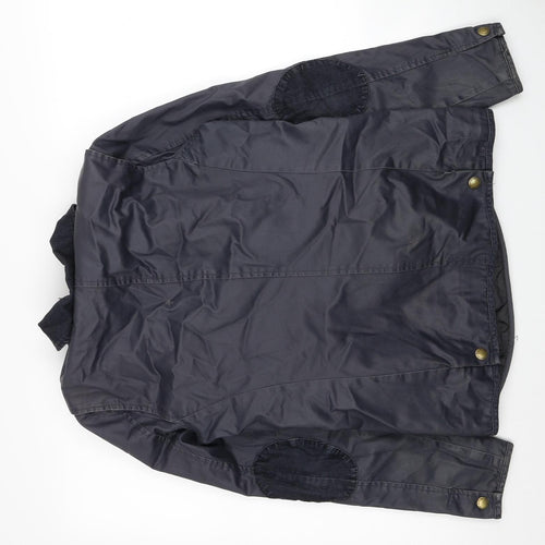 Jack Wills Womens Blue Windbreaker Coat Size 8 Button