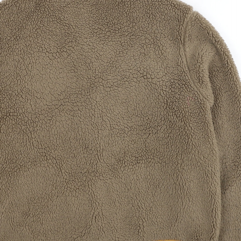 Ladies Womens Brown Jacket Size L Button