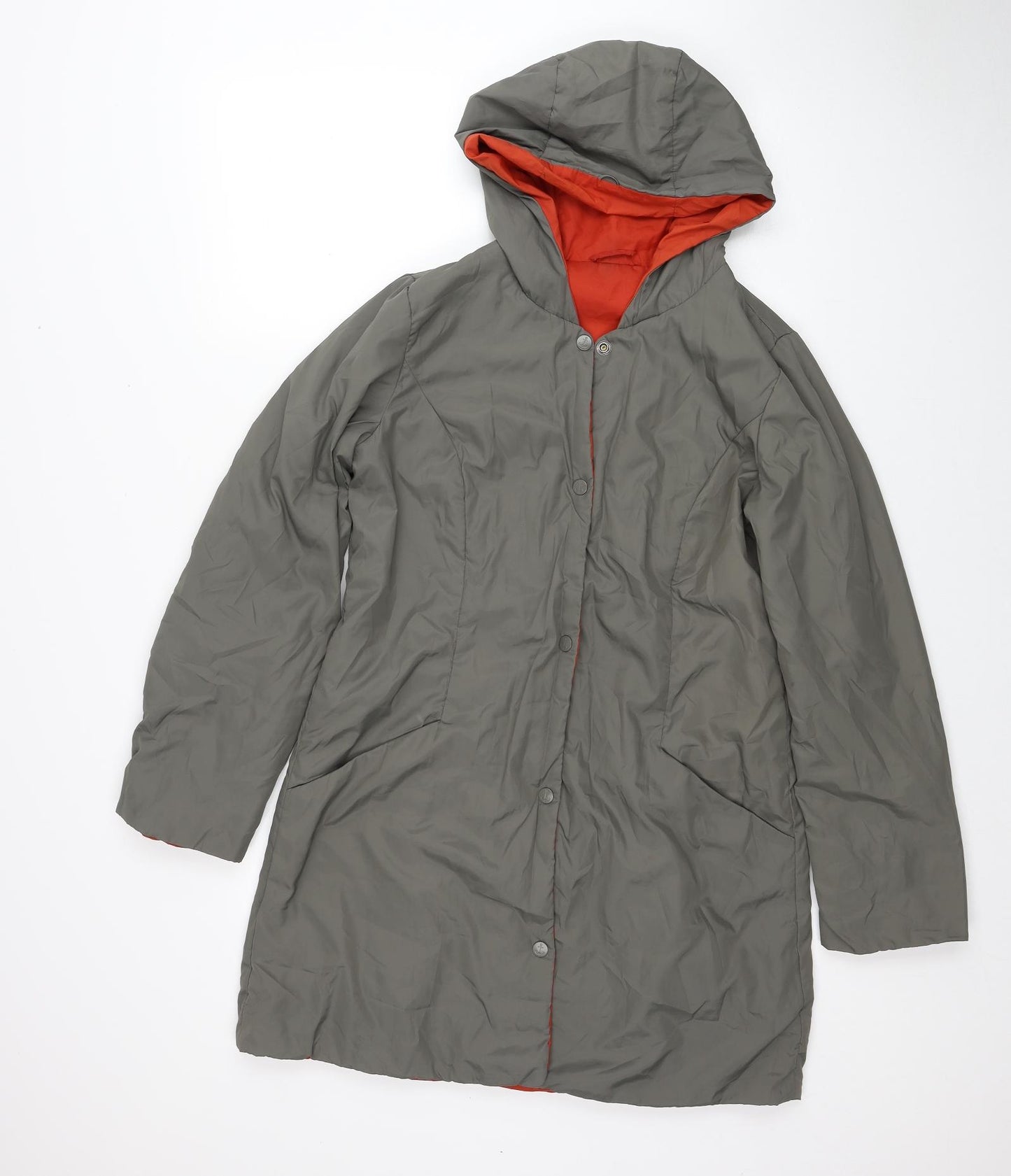 Seasalt Womens Grey Jacket Coat Size 10 Button