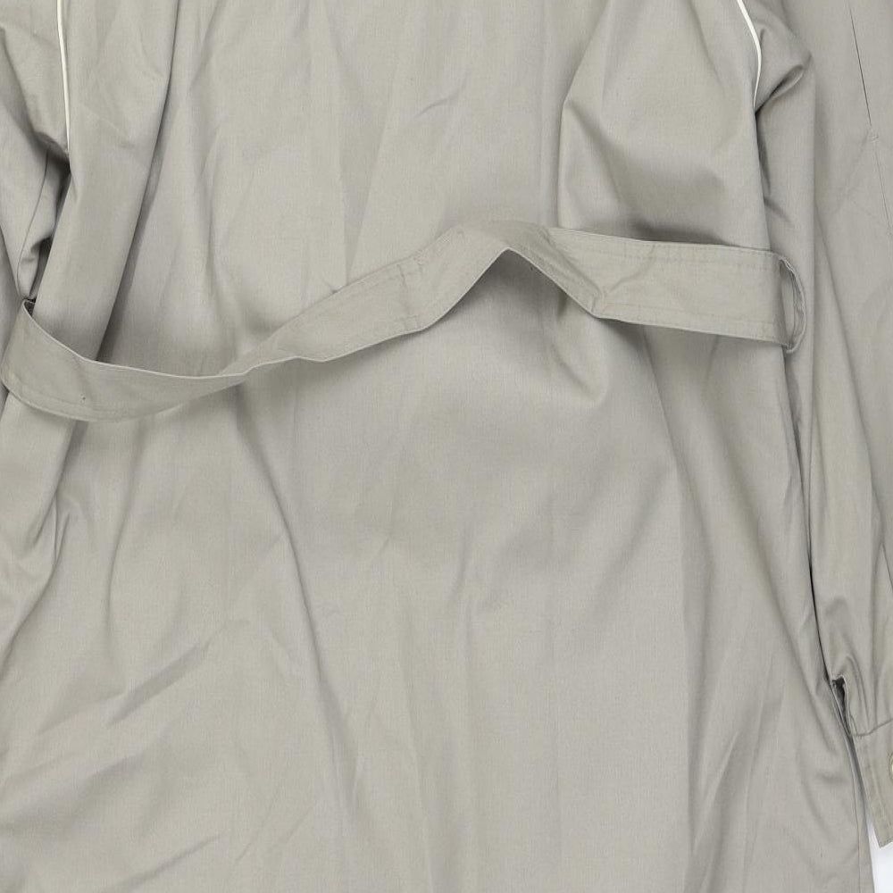 Preworn Womens Beige Overcoat Coat Size 12 Button