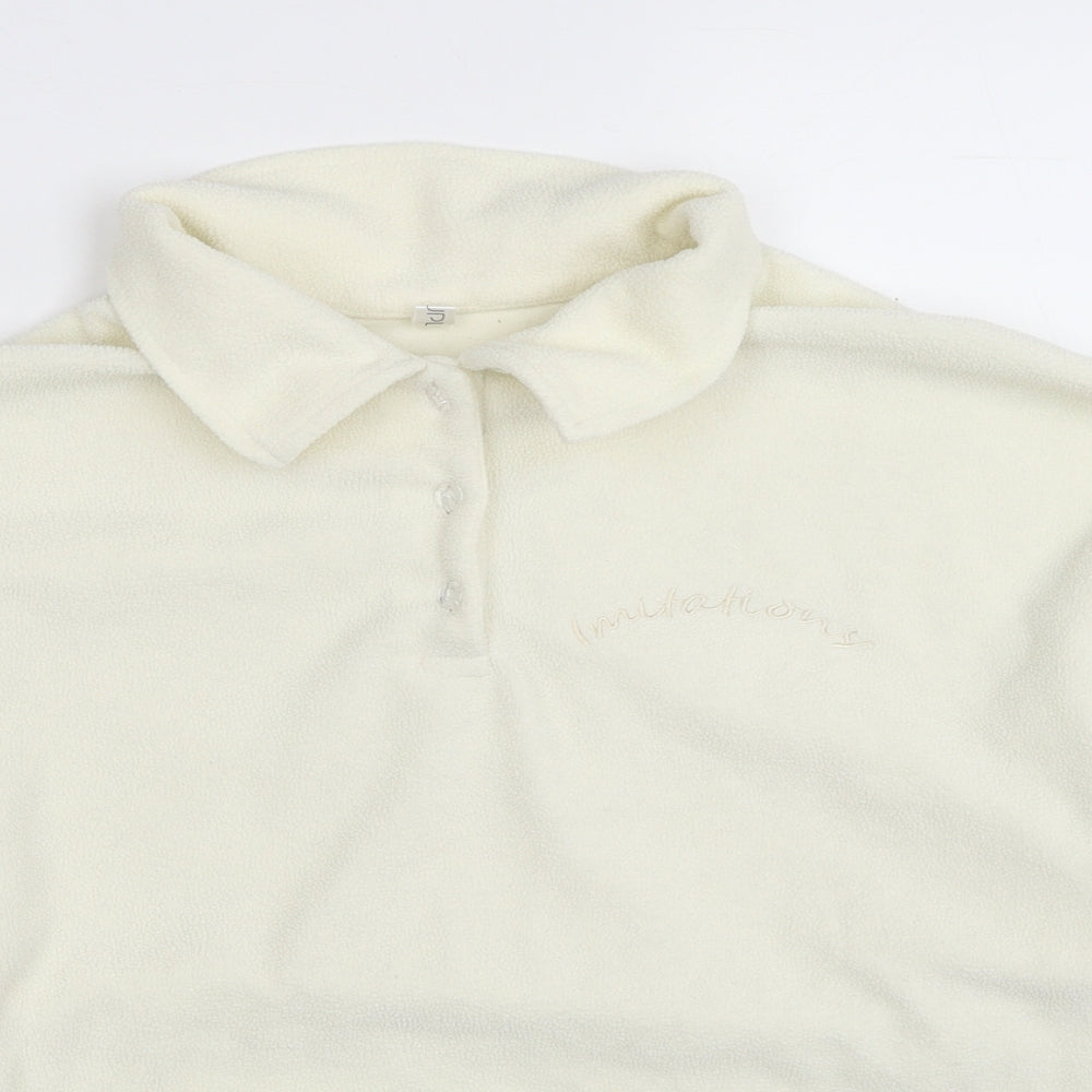 Couple Womens White Polyester Pullover Sweatshirt Size M Pullover