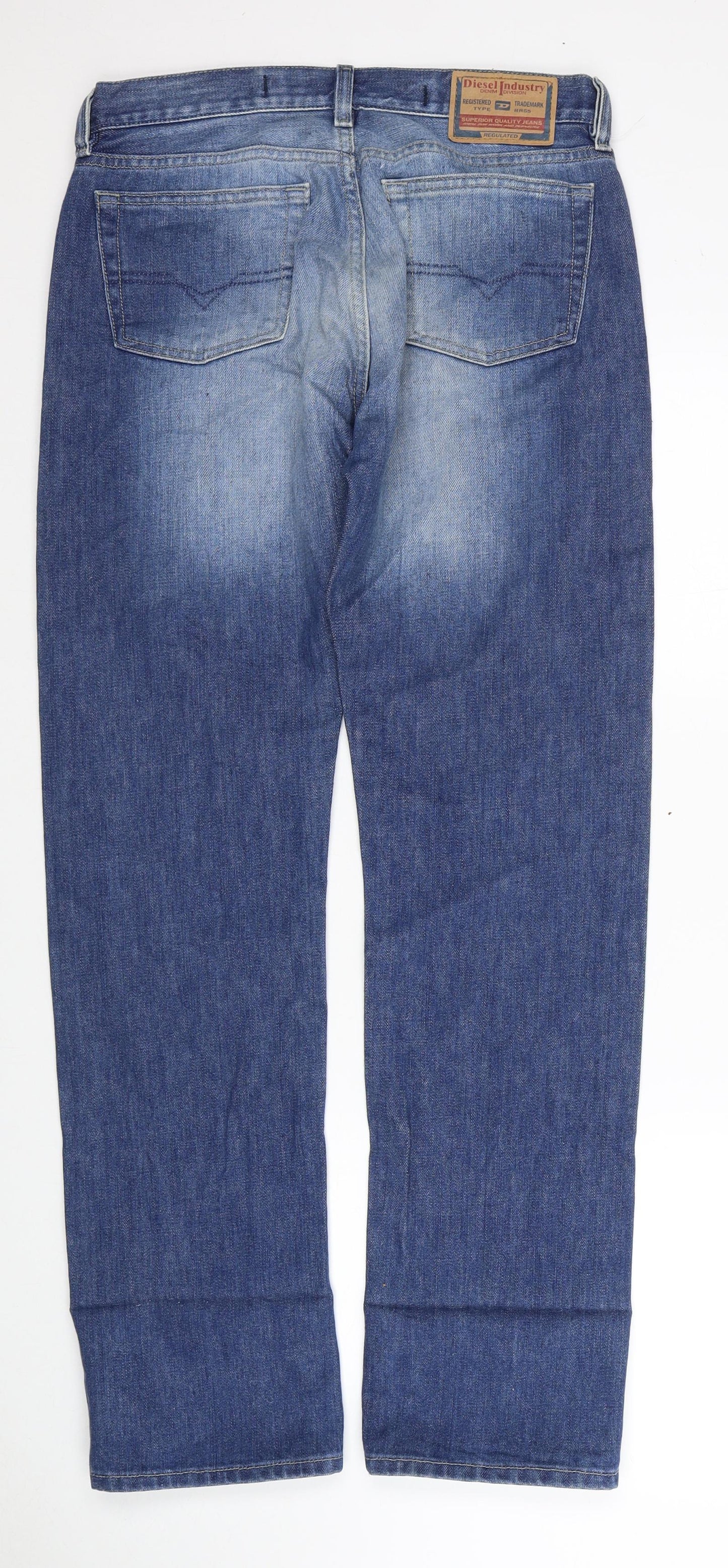 Diesel Mens Blue Cotton Straight Jeans Size 29 in Regular Zip