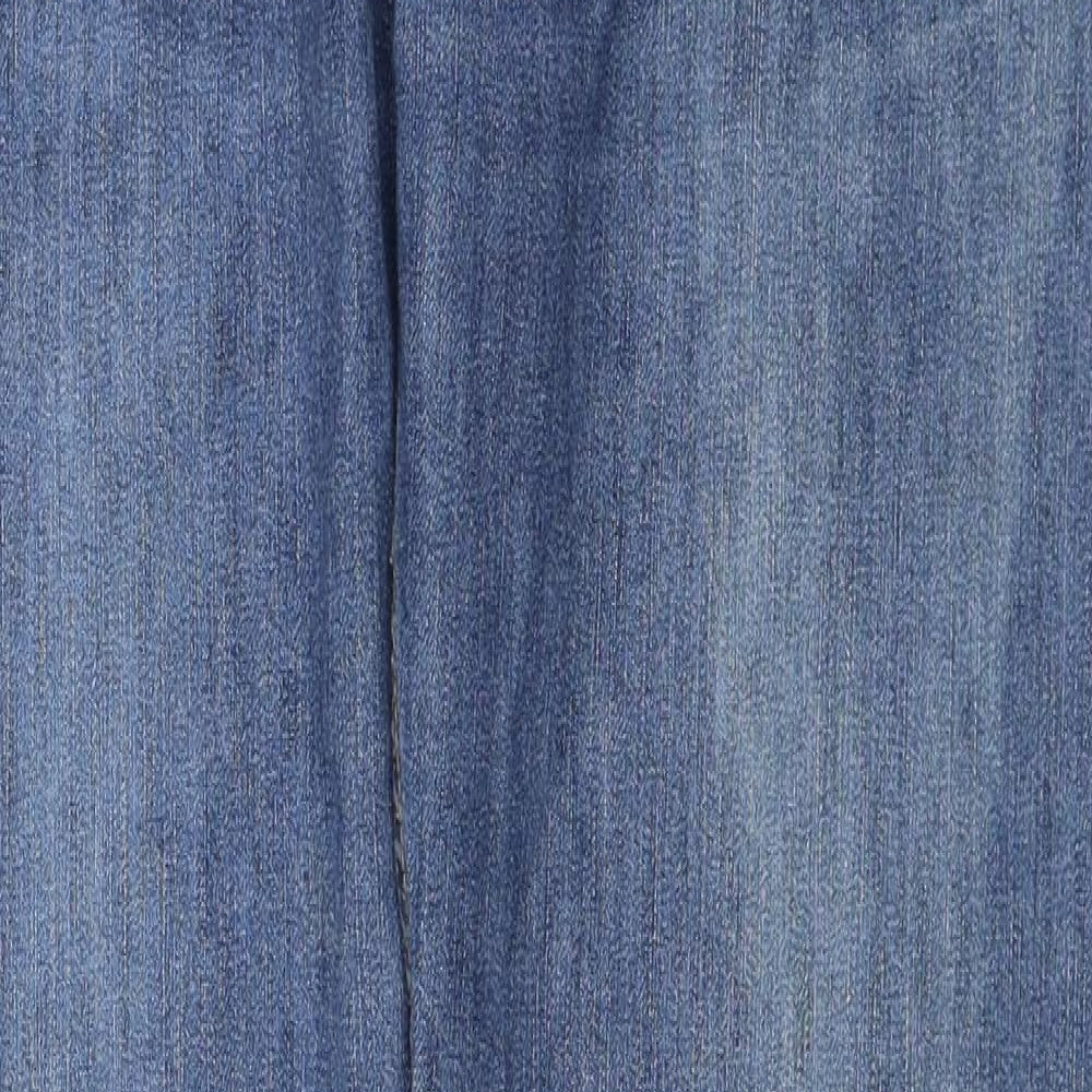 Blue Harbour Mens Blue Cotton Straight Jeans Size 34 in L35 in Regular Zip