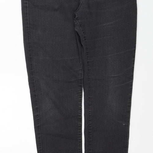 Marks and Spencer Womens Black Cotton Jegging Jeans Size 10 Regular Zip