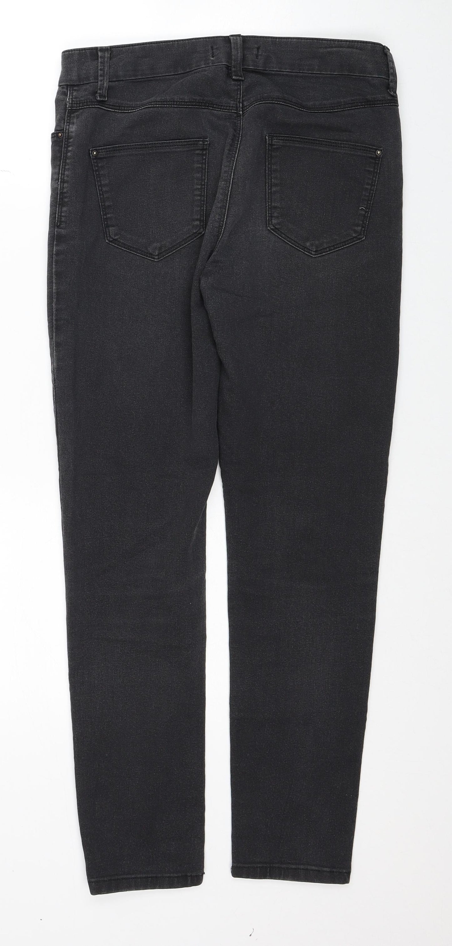 Marks and Spencer Womens Black Cotton Jegging Jeans Size 10 Regular Zip