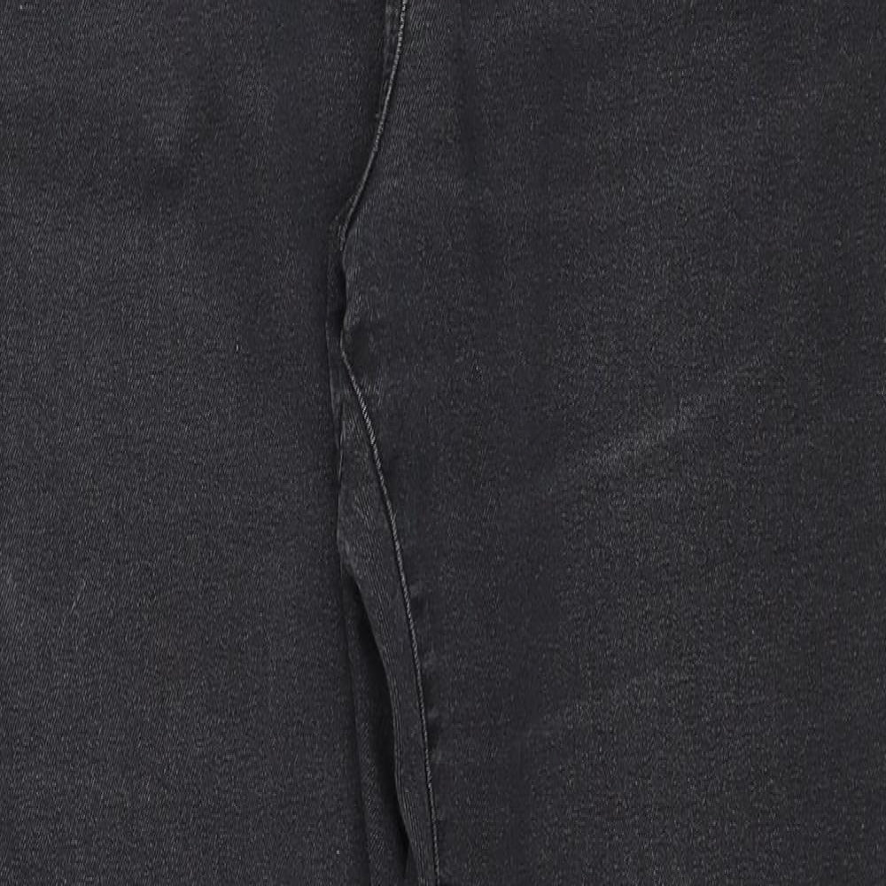 Marks and Spencer Womens Black Cotton Jegging Jeans Size 10 Regular Zip
