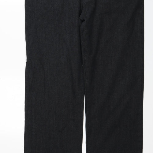 Ventura Jeans Mens Black Cotton Straight Jeans Size 40 in Regular Zip