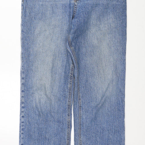 ASOS Mens Blue Cotton Straight Jeans Size 30 in L32 in Regular Zip