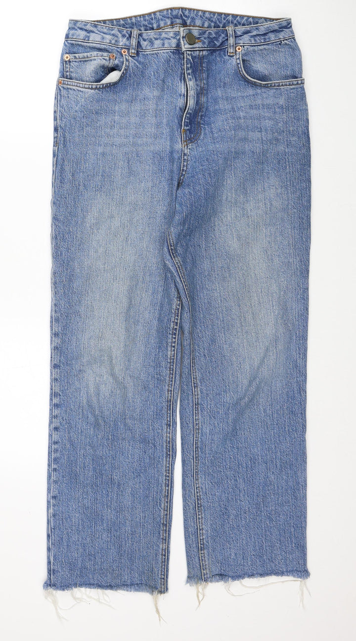 ASOS Mens Blue Cotton Straight Jeans Size 30 in L32 in Regular Zip