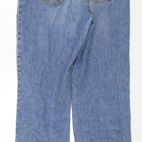 ASOS Mens Blue Cotton Straight Jeans Size 30 in L32 in Regular Zip