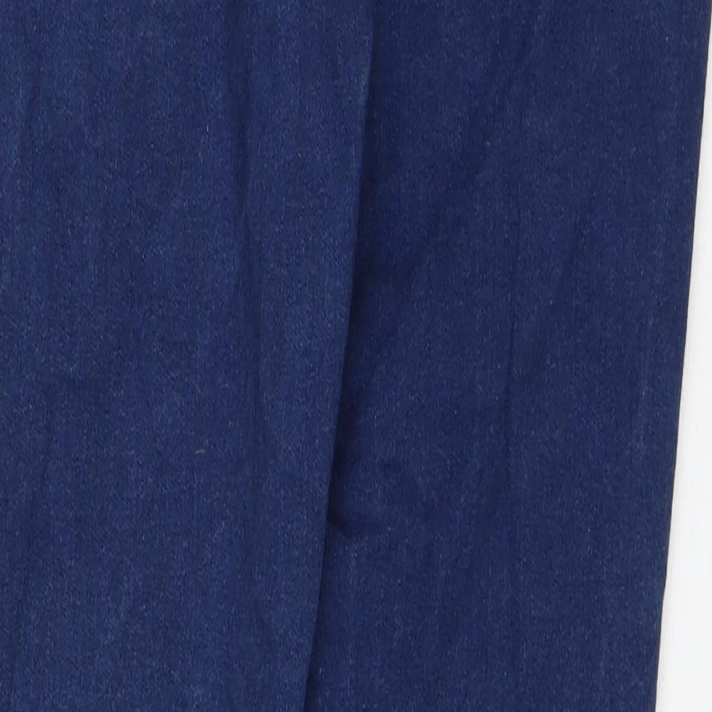 M&Co Womens Blue Cotton Jegging Jeans Size 12 Regular Zip