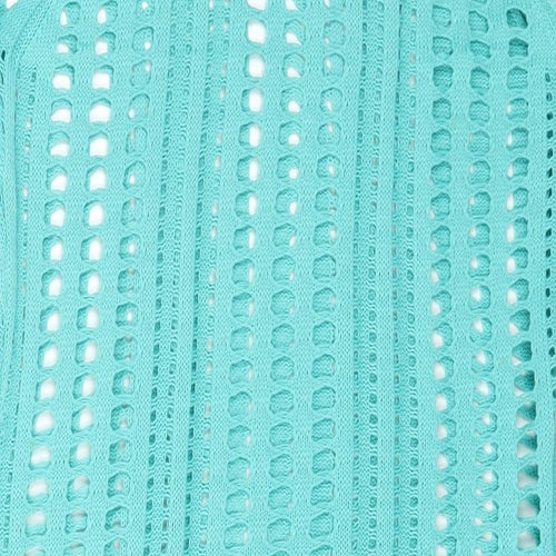 Preworn Womens Blue Acrylic Tank Dress Size M Scoop Neck Pullover