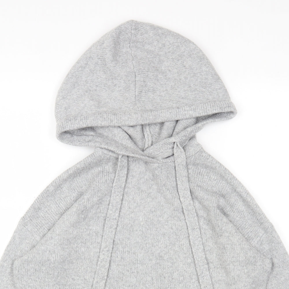 L.O.G.G Womens Grey Round Neck Acrylic Pullover Jumper Size XS